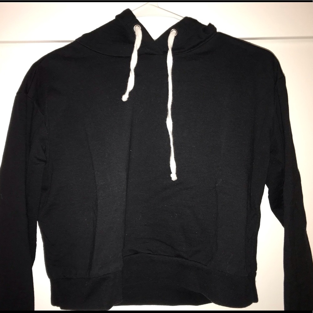 Cropped Black Hoodie